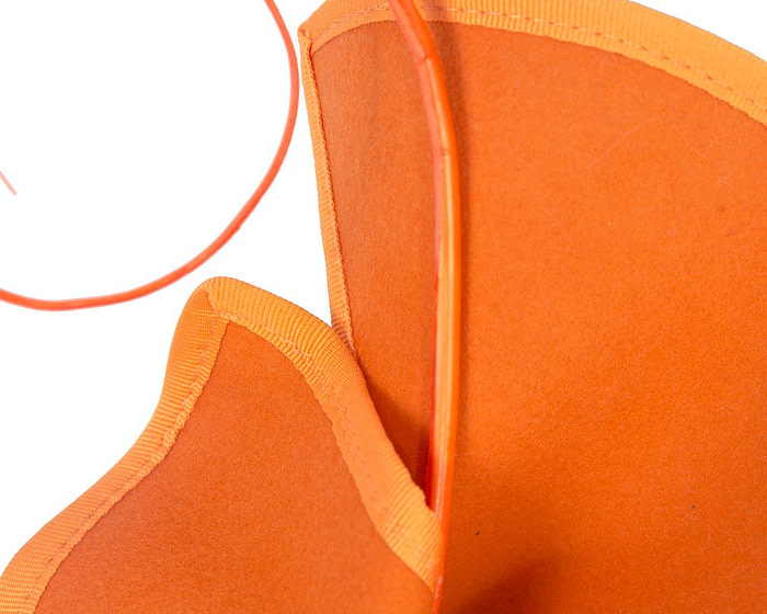 Sculpted orange felt winter racing fascinator - Image 3