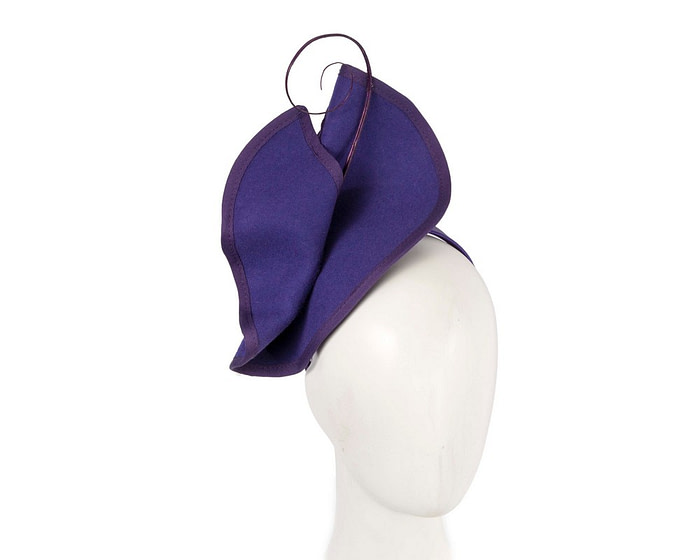 Sculpted purple felt winter racing fascinator