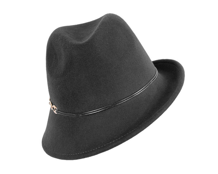 Black felt trilby hat by Max Alexander J436 - Image 2