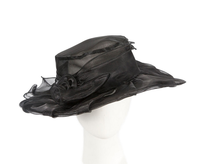 Black Organza Racing Hat