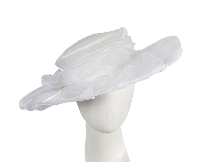 White Organza Racing Hat