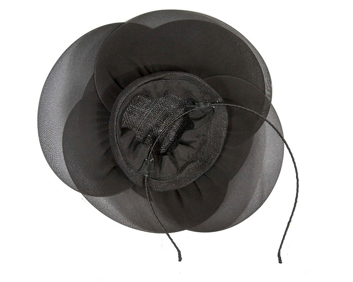 Large black flower fascinator - Image 4