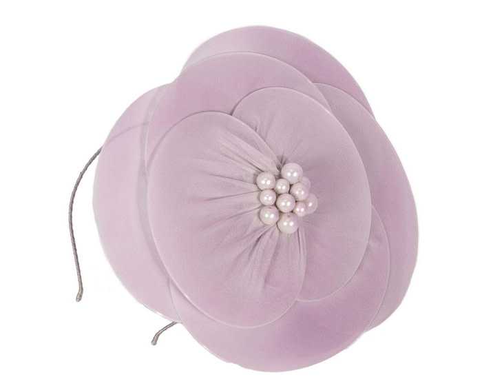 Large lilac flower fascinator - Image 2