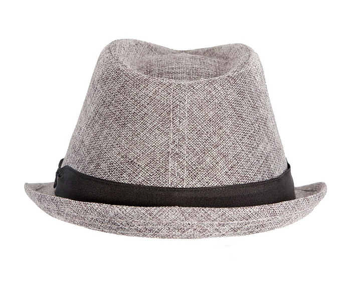 Grey Short Brim Trilby Hat - Image 6