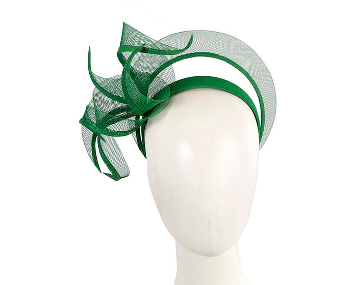 Exclusive green fascinator by Cupids Millinery