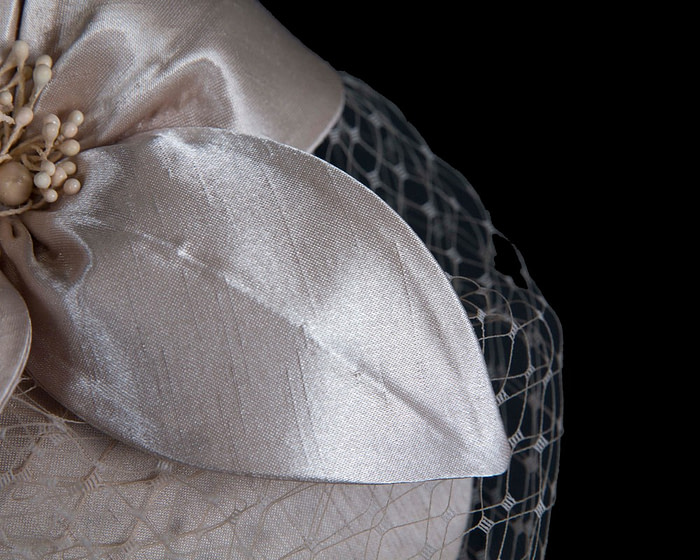 Custom made nude special occasion cocktail hat - Image 5