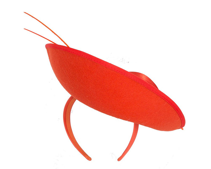 Large orange winter fascinator by Max Alexander - Image 4