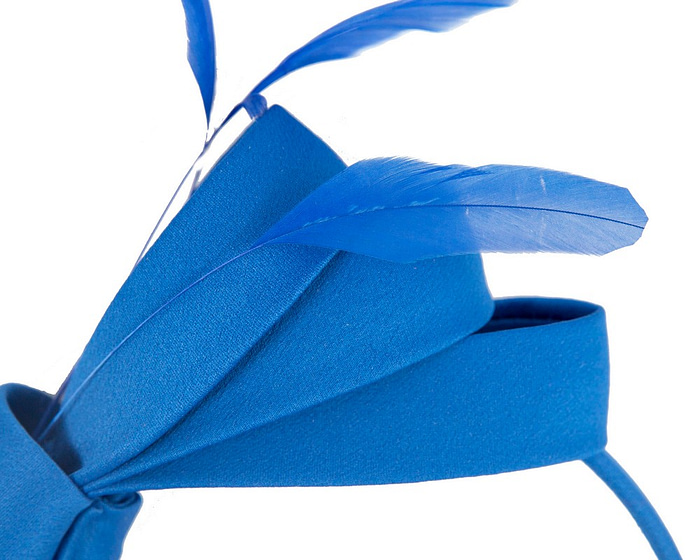 Royal blue bow racing fascinator by Max Alexander - Image 3