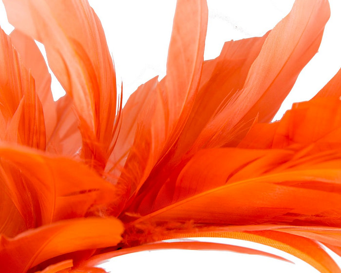 Orange feather fascinator headband by Max Alexander - Image 3