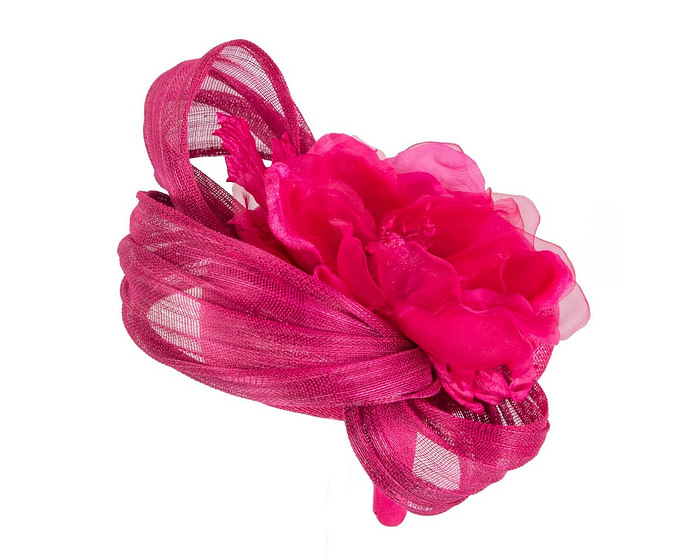 Astonishing fuchsia pillbox racing fascinator by Fillies Collection - Hats From OZ