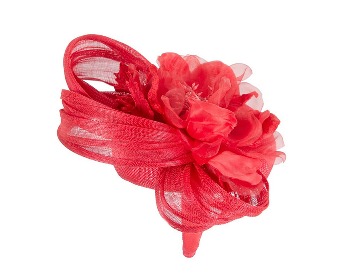 Astonishing red pillbox racing fascinator by Fillies Collection - Image 5