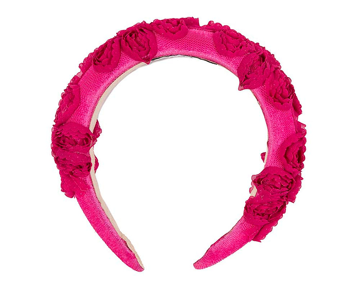 Exclusive fuchsia headband fascinator by Cupids Millinery - Image 2