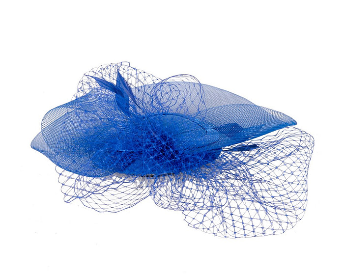 Custom made Royal Blue cocktail hat - Image 6