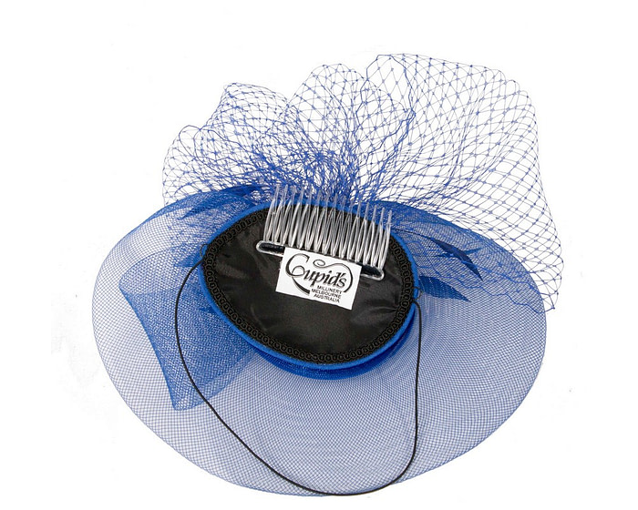 Custom made Royal Blue cocktail hat - Image 4