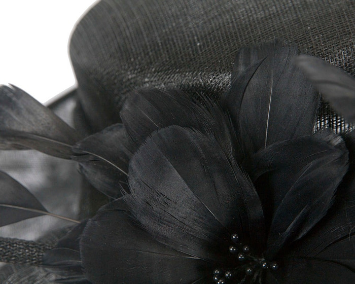 Wide brim black ladies fashion hat by Max Alexander - Image 5