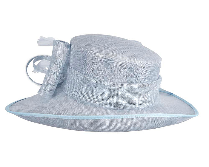 Wide brim blue ladies fashion hat by Max Alexander - Image 3