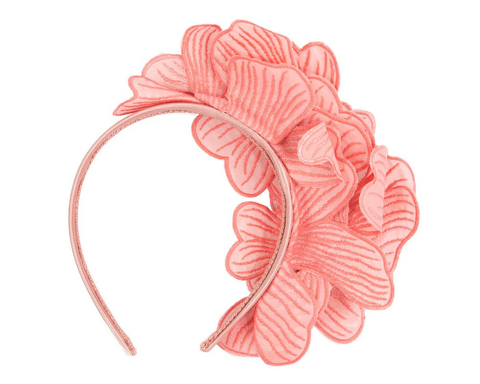 Pink lace flower fasinator - Image 4