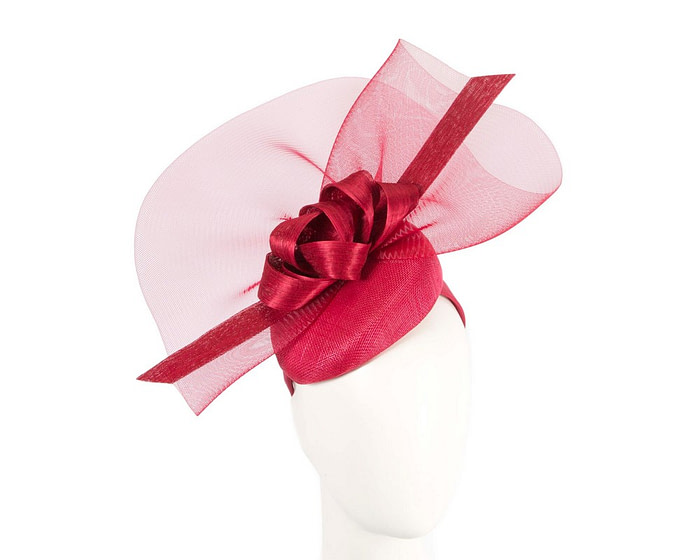 Tall red racing fascinator by Fillies Collection