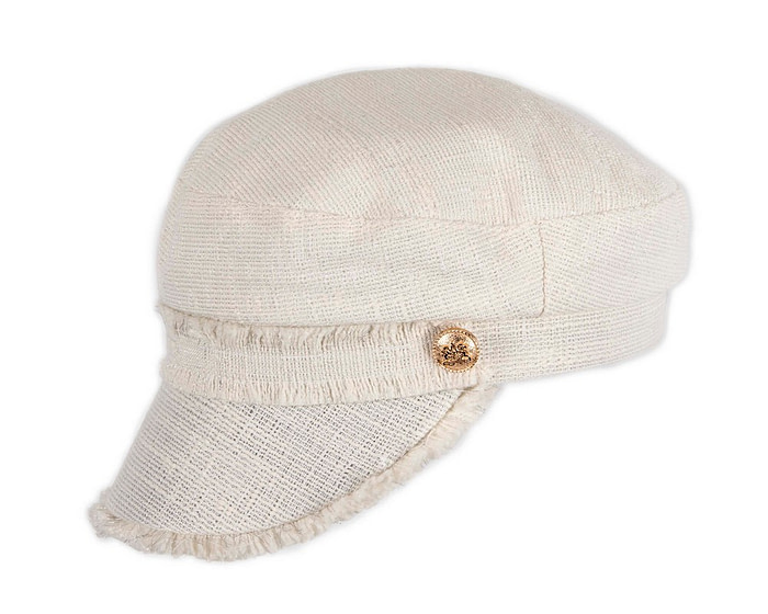 White casual newsboy cap by Max Alexander - Image 2