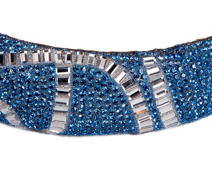 Blue and silver fascinator headband - Image 4