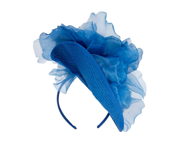 Exclusive blue fascinator with flower by Fillies Collection - Image 6