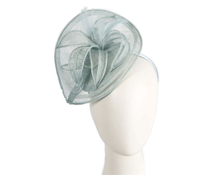 Light Blue sinamay racing fascinator by Max Alexander