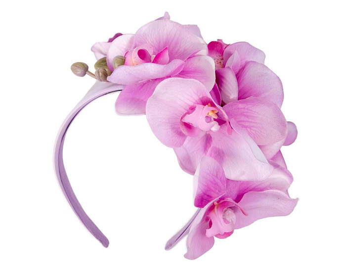 Bespoke lilac orchid flower headband - Image 4