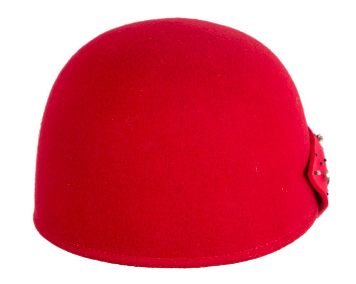 Red felt ladies hat by Max Alexander - Image 6