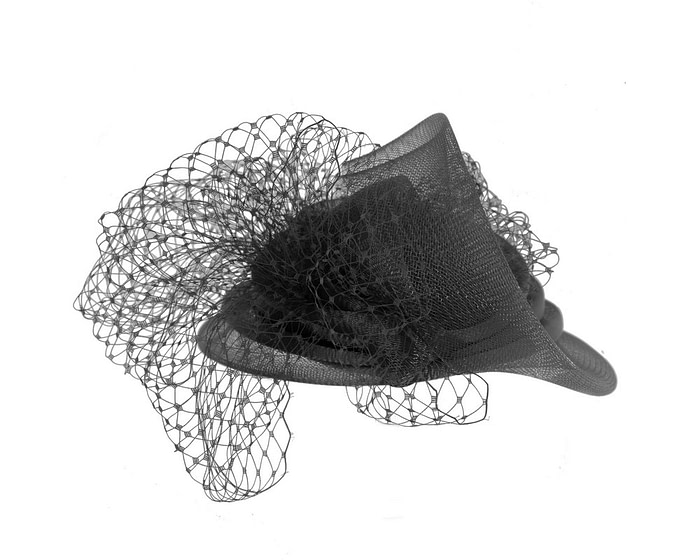 Custom made black cocktail hat - Image 7