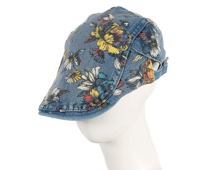 Classic denim flat cap with print by Max Alexander M148BL