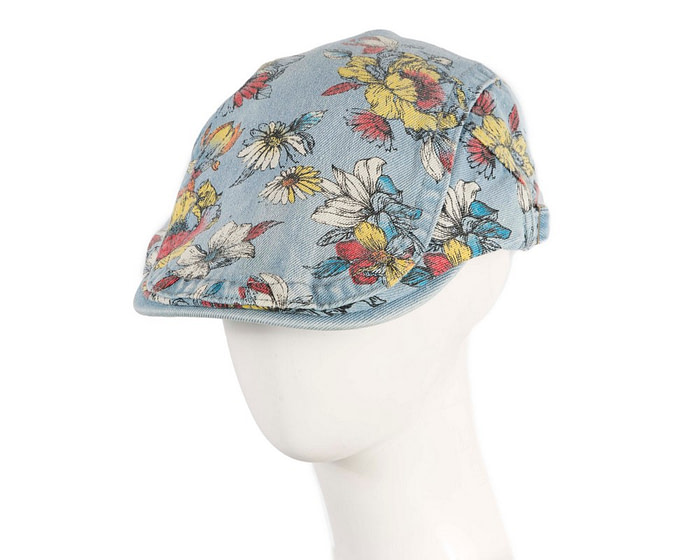 Classic denim flat cap with print by Max Alexander M148