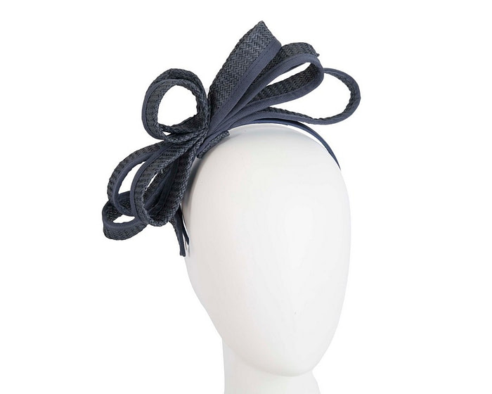 Navy loops fascinator by Max Alexander