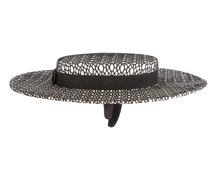 White & black Max Alexander Boater Hat - Image 4