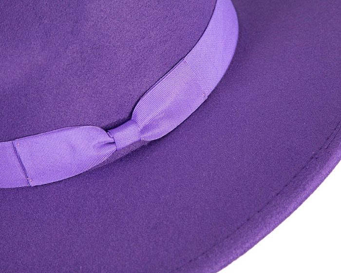 Purple wide brim fedora hat - Image 5