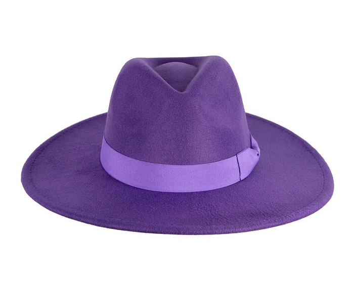 Purple wide brim fedora hat - Image 4