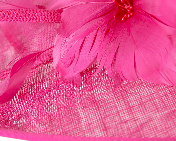 Wide brim fuchsia ladies fashion hat by Max Alexander - Image 5