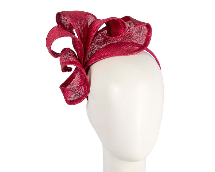 Red sinamay flames racing fascinator by Max Alexander