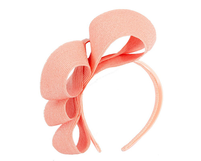 Large coral loops racing fascinator by Max Alexander - Image 4