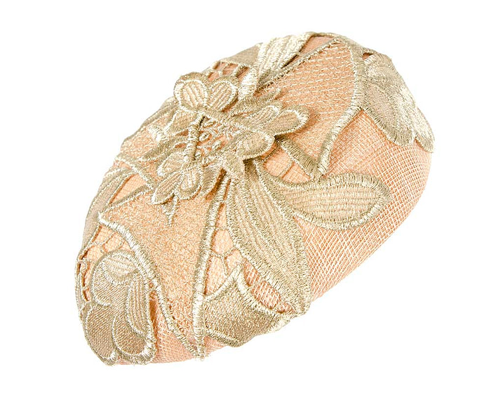 Pink and gold pillbox fascinator - Image 2