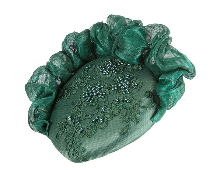 Limited Edition Green Fascinator by Cupids Millinery - Image 2