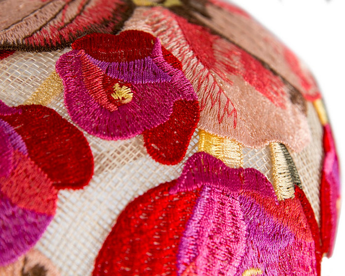 Floral Embroidered Beret by Cupids Millinery - Image 3