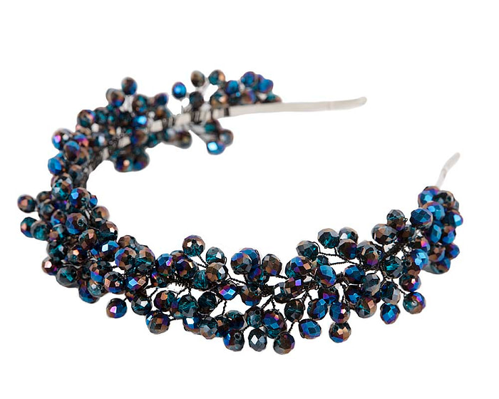 Shiny blue headband by Max Alexander - Image 2