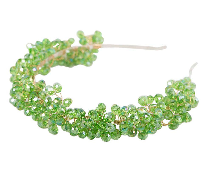 Shiny lime green headband by Max Alexander - Image 2