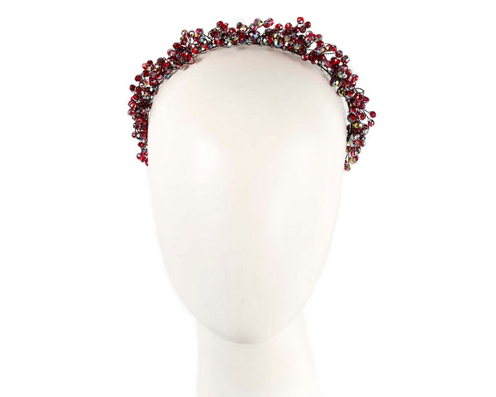 Shiny burgundy headband by Max Alexander