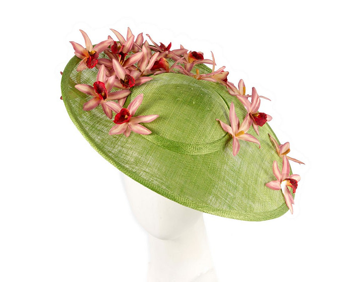 Exclusive Green Floral Fascinator - Cupids Millinery