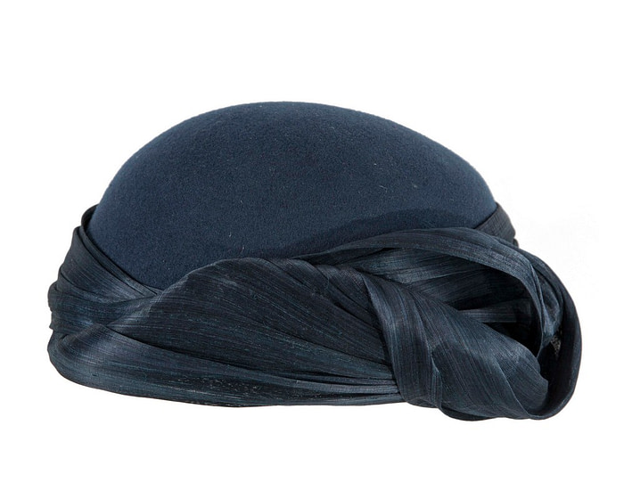 Elegant Navy Felt Hat by Fillies Collection - Image 4