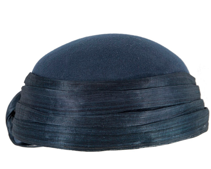 Elegant Navy Felt Hat by Fillies Collection - Image 3