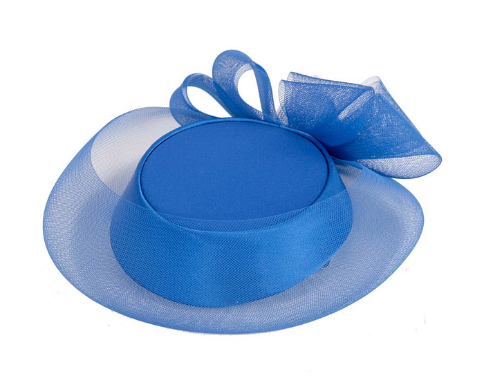 Royal Blue Pillbox Mother of the Bride custom made hat - Image 2