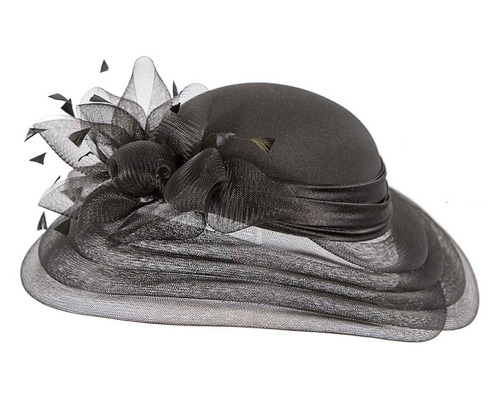 Black Mother of the Bride Hat custom made to order (any color) - Image 3