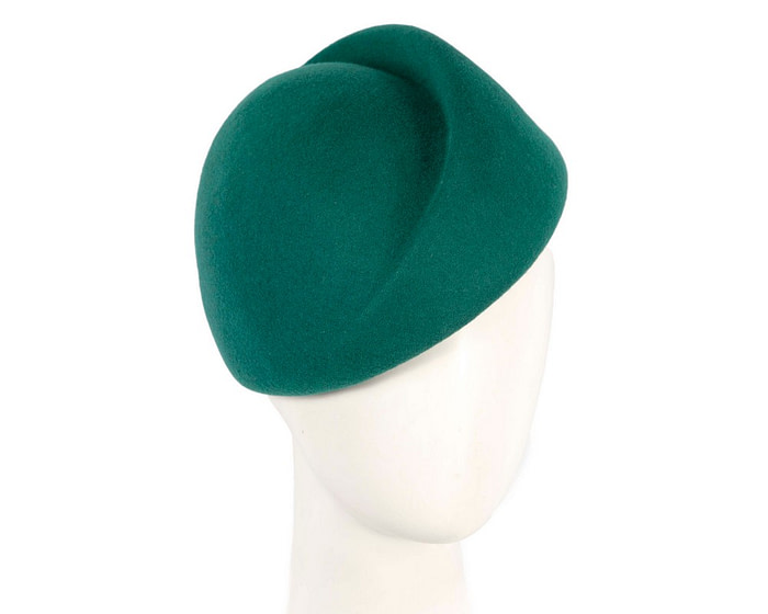 Designers green felt ladies winter hat